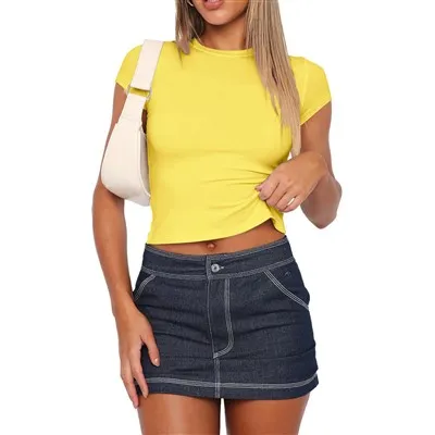 Kadınlar için Moda Seksi Kesim Crop Top